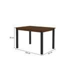 Mesa Monaco 120x80cm Tampo Mdf Com 4 Cadeiras Tokio Preto / F