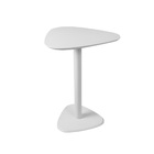 Mesa Monopé Paleta Laqueada Para Sala 38x40cm - Off White