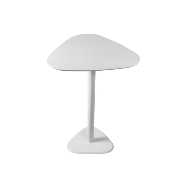 Mesa Monopé Paleta Laqueada Para Sala 48x50cm - Branca