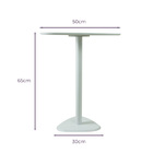 Mesa Monopé Paleta Laqueada Para Sala 48x50cm - Branca