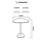 Mesa Monopé Palheta 50x48cm Off White