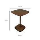 Mesa Monopé Quadrada Para Sala Laminada 40cm - Castanho