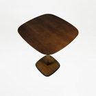 Mesa Monopé Quadrada Para Sala Laminada 50cm - Castanho