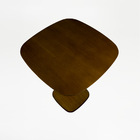 Mesa Monopé Quadrada Para Sala Laminada 50cm - Castanho