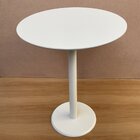 Mesa Monopé Redonda Mdf/madeira Maciça 30cm Branco