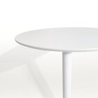 Mesa Monopé Redonda Mdf/madeira Maciça 30cm Branco
