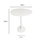 Mesa Monopé Redonda Mdf/madeira Maciça 50cm Branco