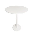 Mesa Monopé Redonda Mdf/madeira Maciça 50cm Branco