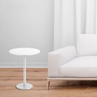 Mesa Monopé Redonda Mdf/madeira Maciça 50cm Branco