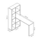 Mesa Multifuncional Com Estante Kind Branca