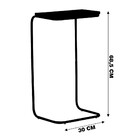 Mesa Multiuso Dexter Tampo Preto Base Gold G41 - Gran Belo