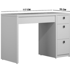 Mesa Nails Rubi Ripado 117x50 Cm Com Aspirador - Branco