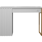 Mesa Nails Rubi Ripado 117x50 Cm Com Aspirador E Pé De Ferro