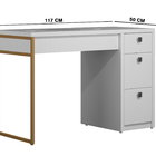 Mesa Nails Rubi Ripado 117x50 Cm Com Aspirador E Pé De Ferro