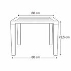 Mesa Niala Quadrada Adulta Tampo Plástico Azul