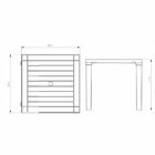 Mesa Niala Quadrada Adulta Tampo Plástico Preto