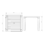 Mesa Niala Quadrada Adulta Tampo Plástico Verde