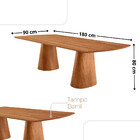 Mesa Noronha 180cm Tampo Laminado Barril Com 6 Cadeiras Muniq