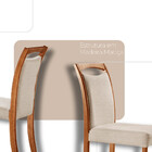 Mesa Noronha 180cm Tampo Laminado Barril Com 6 Cadeiras Muniq