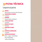 Mesa Noronha 180cm Tampo Laqueado Com Vidro E 6 Cadeiras Muni