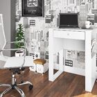 Mesa Notebook/escrivaninha 01 Gaveta Lisboa  Branco - Art In