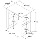 Mesa Notebook/escrivaninha 01 Gaveta Lisboa  Branco - Art In