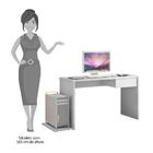 Mesa Office 1 Gaveta E Suporte Cpu Lion 8000 M09 Branco White