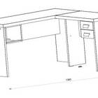 Mesa Office Berruezo Em L C/gavetas Nogueira Caiena Acabament