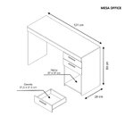 Mesa Office Escritório Com 2 Gavetas Notável