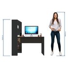 Mesa Office Escrivaninha Com Torre E Prateleiras Nt 2105 Pret