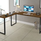 Mesa Office Escrivaninha Escritório E Estudo Em L - Preto/imb