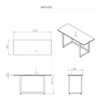 Mesa Office Hayonik Mho 1500 27mm Amêndola Rústica