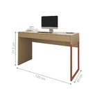 Mesa Office Nila 1.2 Com Gavetas Avelã Cobre