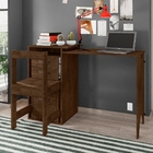 Mesa Office Retrátil Com Cadeira Zole Malbec