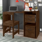 Mesa Office Retrátil Com Cadeira Zole Malbec