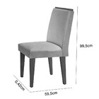 Mesa Olivia Em Mdf Com 4 Cadeiras Lunara Moderna