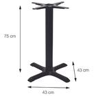 Mesa Ômega em Ferro Preto Pintura Eletrostática 74 cm (Altura