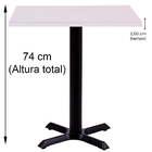 Mesa Ômega em Ferro Preto Pintura Eletrostática 74 cm (Altura