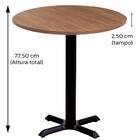 Mesa Ômega em Ferro Preto Pintura Eletrostática 74 cm (Altura
