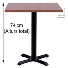 Mesa Ômega em Ferro Preto Pintura Eletrostática 74 cm (Altura