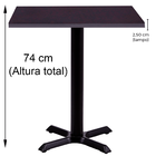 Mesa Ômega em Ferro Preto Pintura Eletrostática 74 cm (Altura