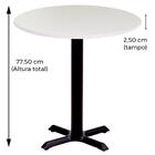 Mesa Ômega em Ferro Preto Pintura Eletrostática 74 cm (Altura