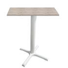 Mesa Ômega Ferro Branco 74 Cm (alt) Base X Tampo Mdp Quadrado