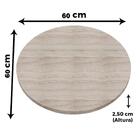 Mesa Ômega Ferro Branco 74cm (alt) Base X Tampo Mdp Redondo C