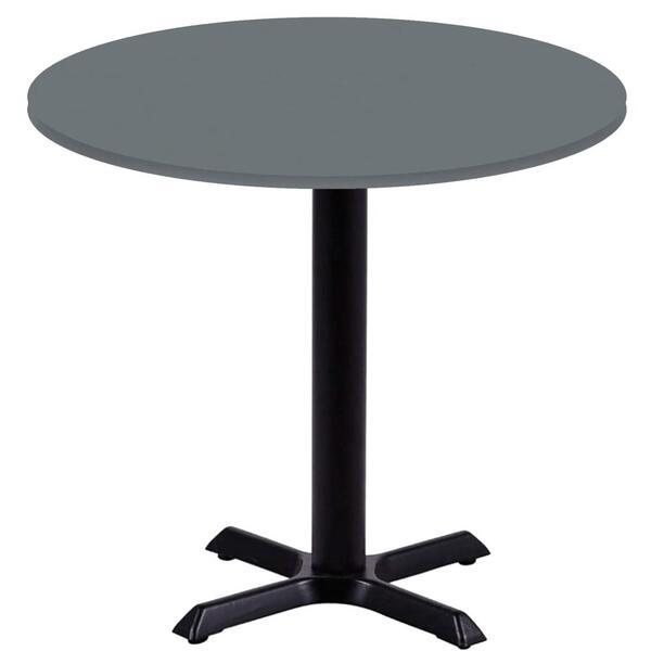 Mesa Ômega Ferro Preto 74 Cm (alt) Base Em X Tampo Mdp Redond