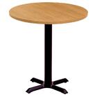 Mesa Ômega Ferro Preto 74 Cm (alt) Base Em X Tampo Mdp Redond