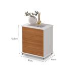 Mesa Organizador De Maquiagem Rodinha Decor Branco Nature