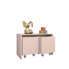 Mesa Organizadora Cloe De Brinquedo C/ Mesa De Estudos Rosé