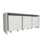 Mesa Organizadora De Brinquedos Com 3 Baús 100% Mdf Plancasa