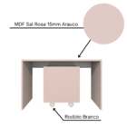 Mesa Organizadora De Brinquedos Infantil 1 Baú 100% Mdf Planc